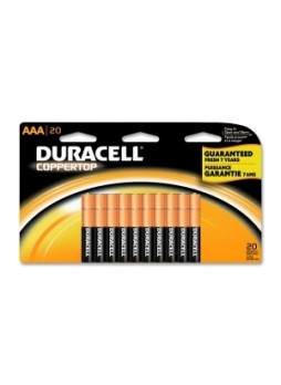 Duracell MN2400B20 CopperTop General Purpose Battery, AAA, Pack of 20